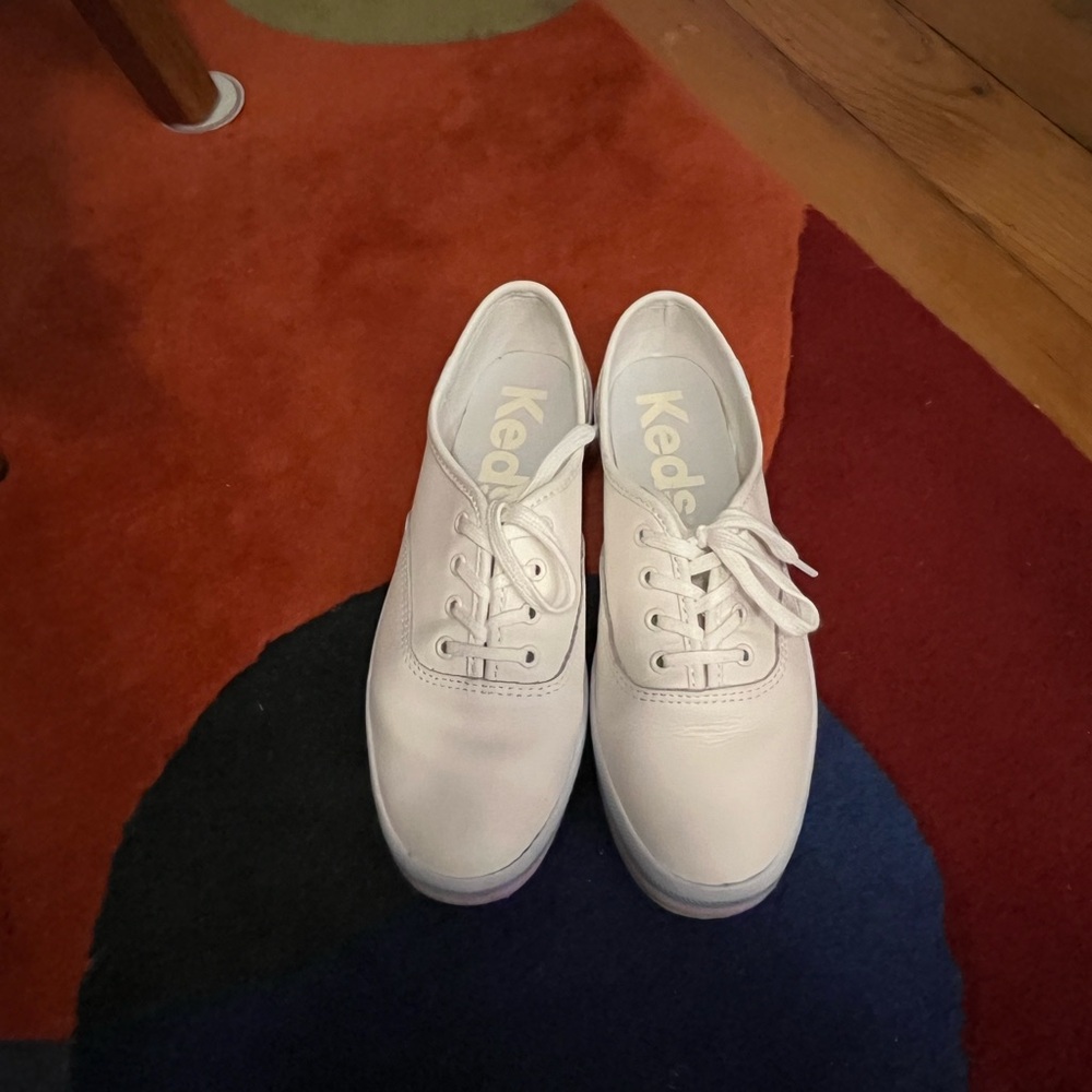 Keds-Champion Leather Foxing Stripe Lace Up